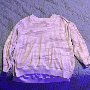American Eagle Outfitters Gray Camouflage Sweater